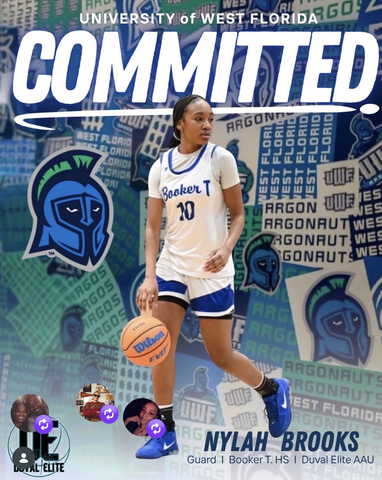 Nylah Brooks committed to the University of West Florida